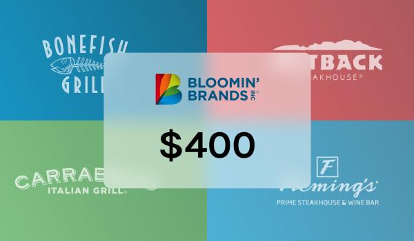 Bloomin Brands Gift Card 400 USD