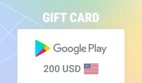 Google Play Gift Card 200 USD
