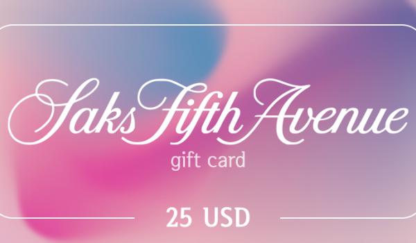 Saks Fifth Avenue Gift Card 25 USD