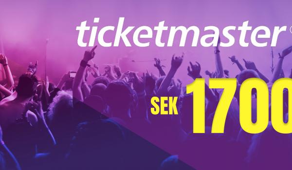 Ticketmaster Gift Card 1700 SEK