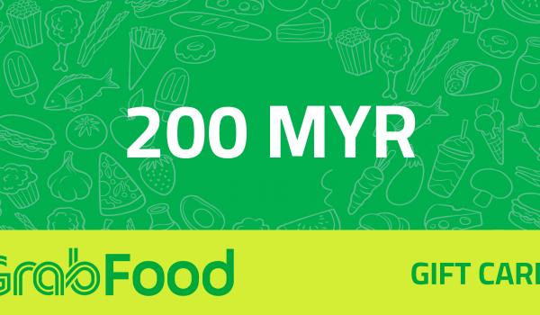 GrabFood Gift Card 200 MYR