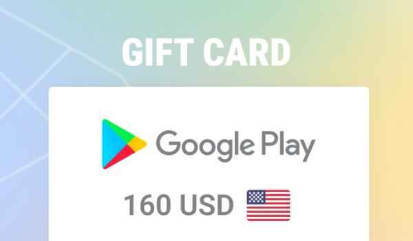 Google Play Gift Card 160 USD