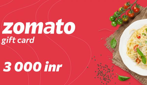 Zomato Gift Card 3000 INR