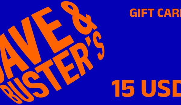 Dave and Busters Gift Card 15 USD
