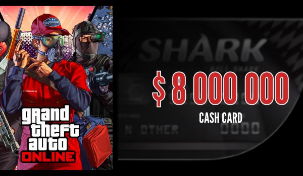 Grand Theft Auto Online Megalodon Shark Cash Card 8 000 000 (DLC)
