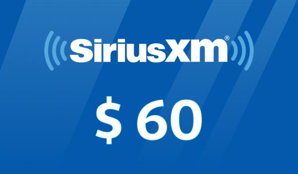 SiriusXM Gift Card 60 USD