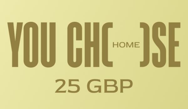 You Choose Home Gift Card 25 GBP