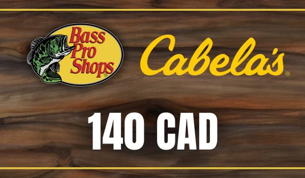 Bass Pro and Cabelas Gift Card 140 CAD