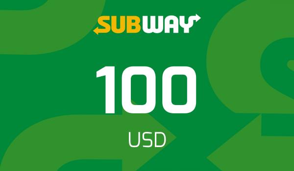 Subway Gift Card 100 USD