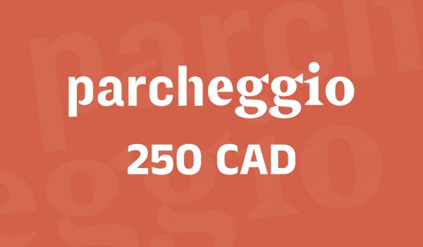 Parcheggio Gift Card 250 CAD