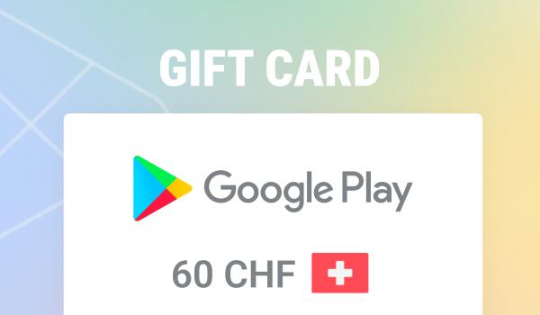 Google Play Gift Card 60 CHF