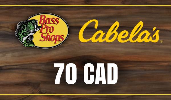 Bass Pro and Cabelas Gift Card 70 CAD
