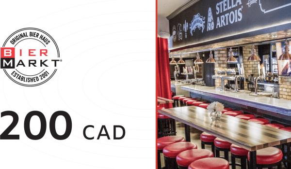 Bier Markt Gift Card 200 CAD