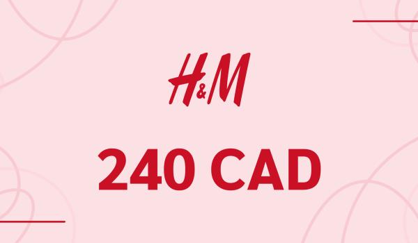 H and M Gift Card 240 CAD