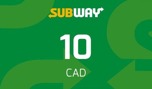 Subway Gift Card 10 CAD