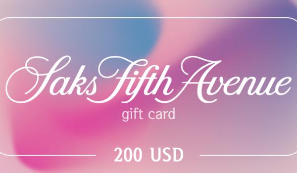 Saks Fifth Avenue Gift Card 200 USD
