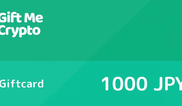 Gift Me Crypto Gift Card 1000 JPY