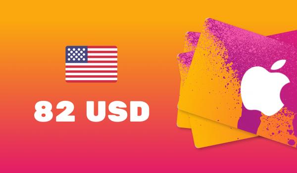 Apple iTunes Gift Card 82 USD