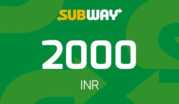 Subway Gift Card 2000 INR