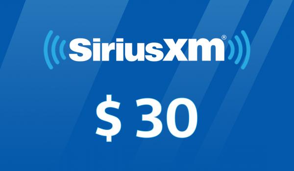 SiriusXM Gift Card 30 USD