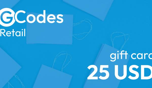 GCodes Global Retail Gift Card 25 USD