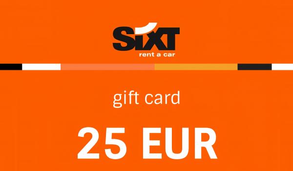 Sixt Voucher Rent a Car 25 EUR