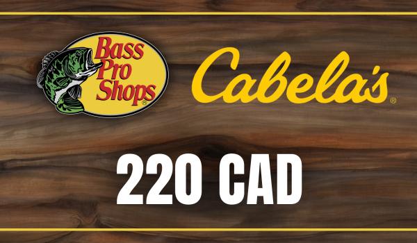 Bass Pro and Cabelas Gift Card 220 CAD