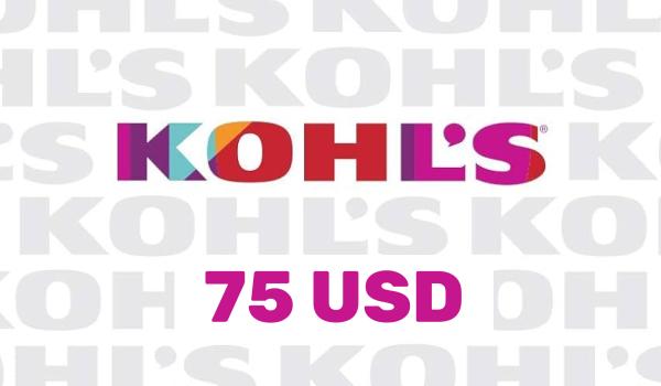 Kohls Gift Card 75 USD