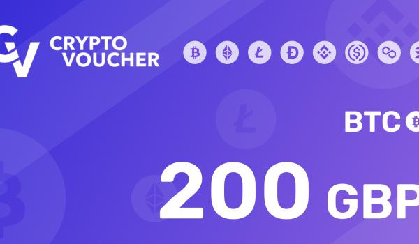 Crypto Voucher BTC 200 GBP
