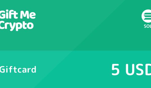 Gift Me Crypto Gift Card SOLANA 5 USD