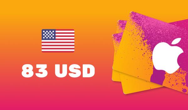 Apple iTunes Gift Card 83 USD