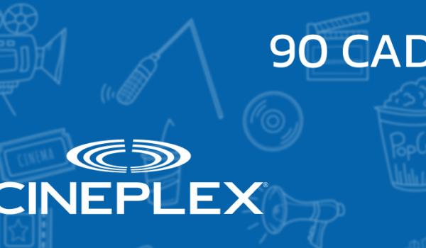 Cineplex Gift Card 90 CAD