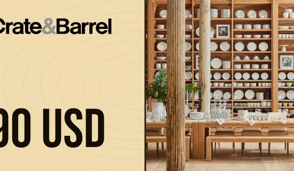 Crate and Barrel Gift Card 90 USD
