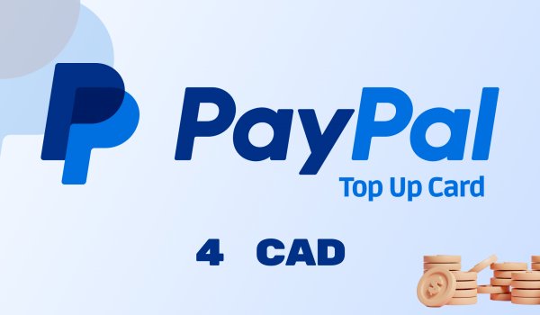 PayPal Wallet Top Up 4 CAD