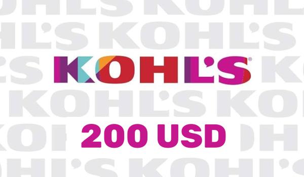 Kohls Gift Card 200 USD