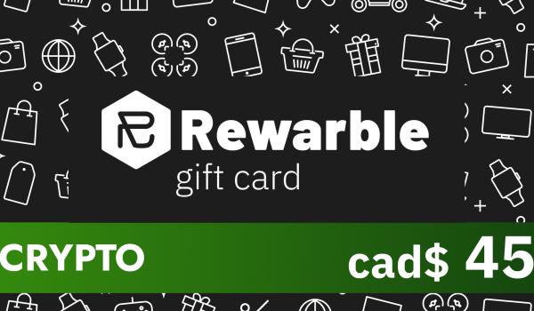 Rewarble Crypto Gift Card 45 CAD