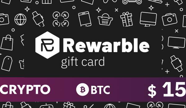 Rewarble Crypto Gift Card BTC 15 USD