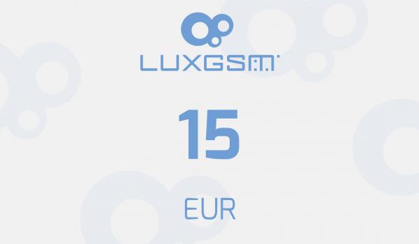 Lux GSM prepaid card 15 EUR