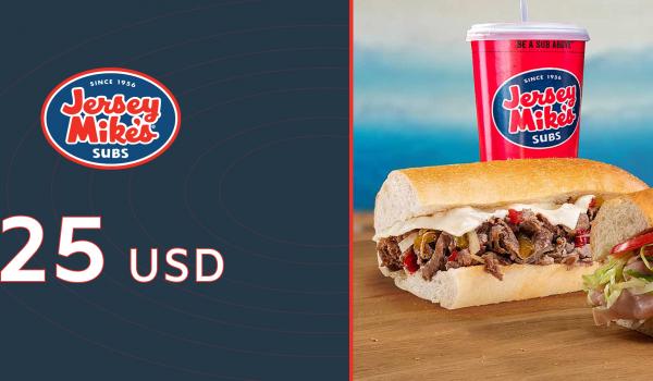 Jersey Mikes Gift Card 25 USD