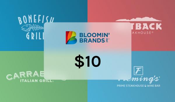 Bloomin Brands Gift Card 10 USD