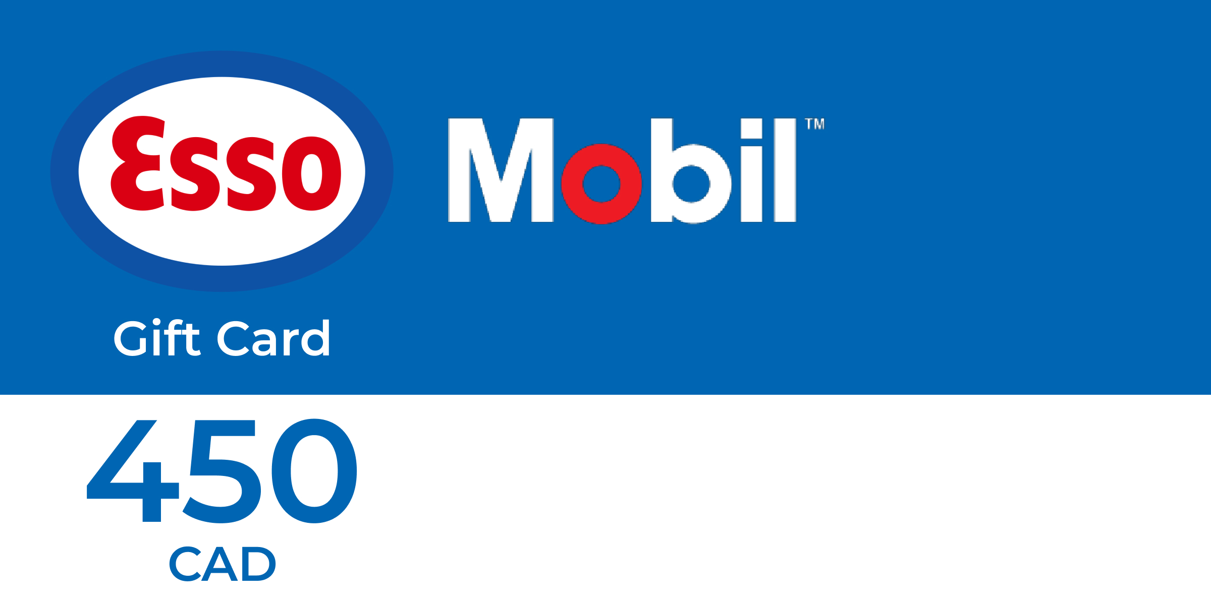 Esso and Mobil Gift Card 450 CAD