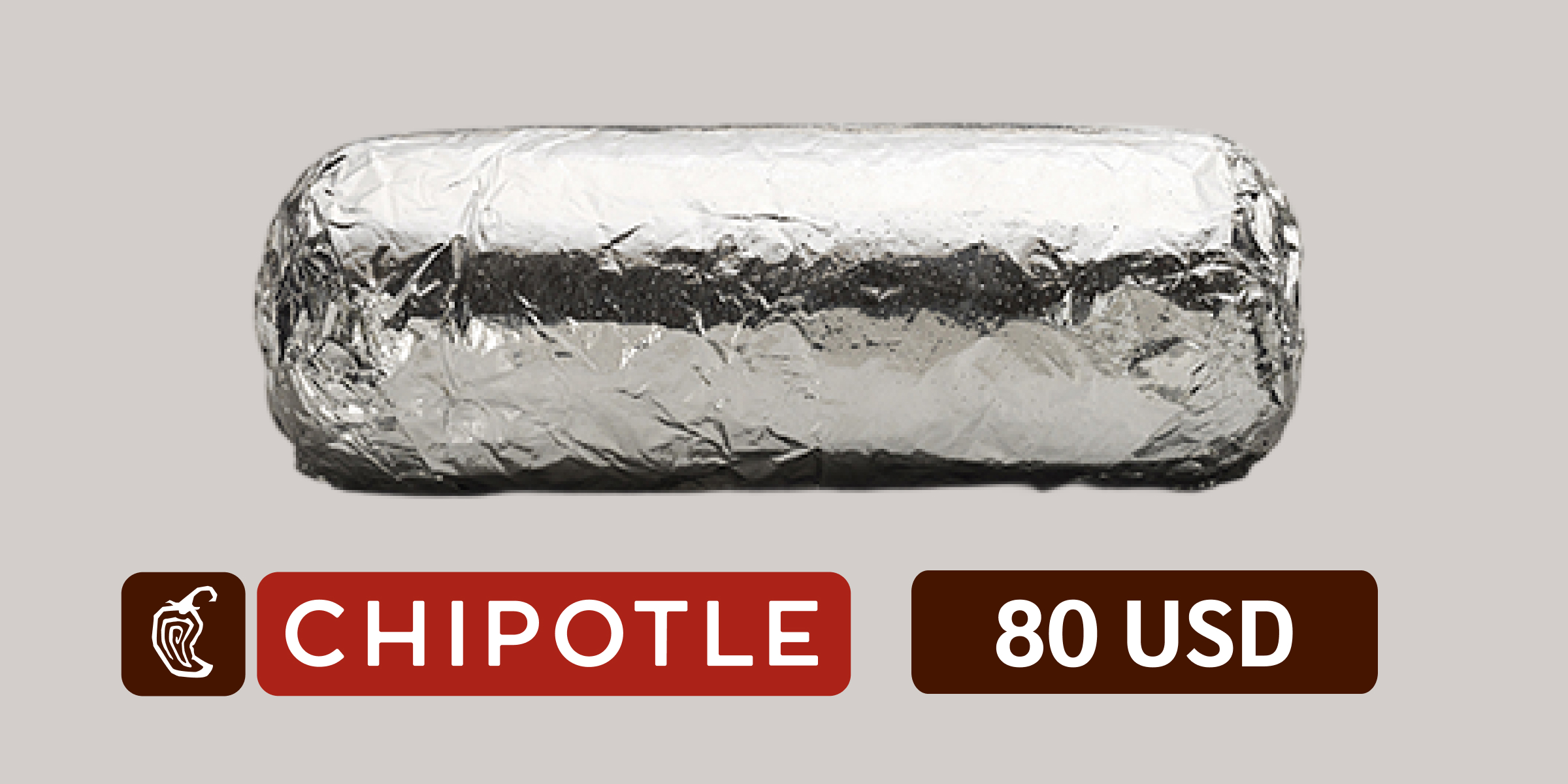 Chipotle Gift Card 80 USD