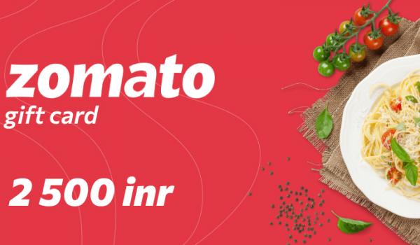 Zomato Gift Card 2500 INR