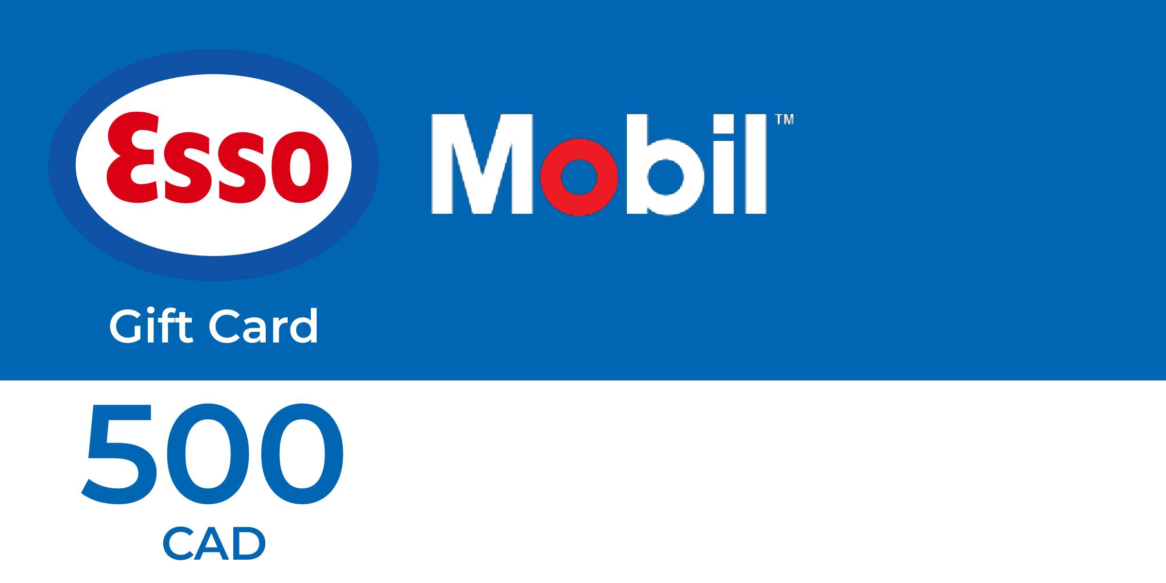 Esso and Mobil Gift Card 500 CAD