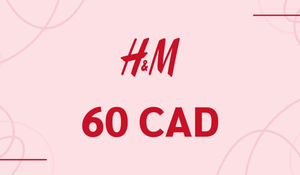 H and M Gift Card 60 CAD