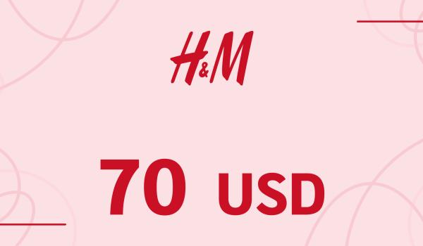 H and M Gift Card 70 USD