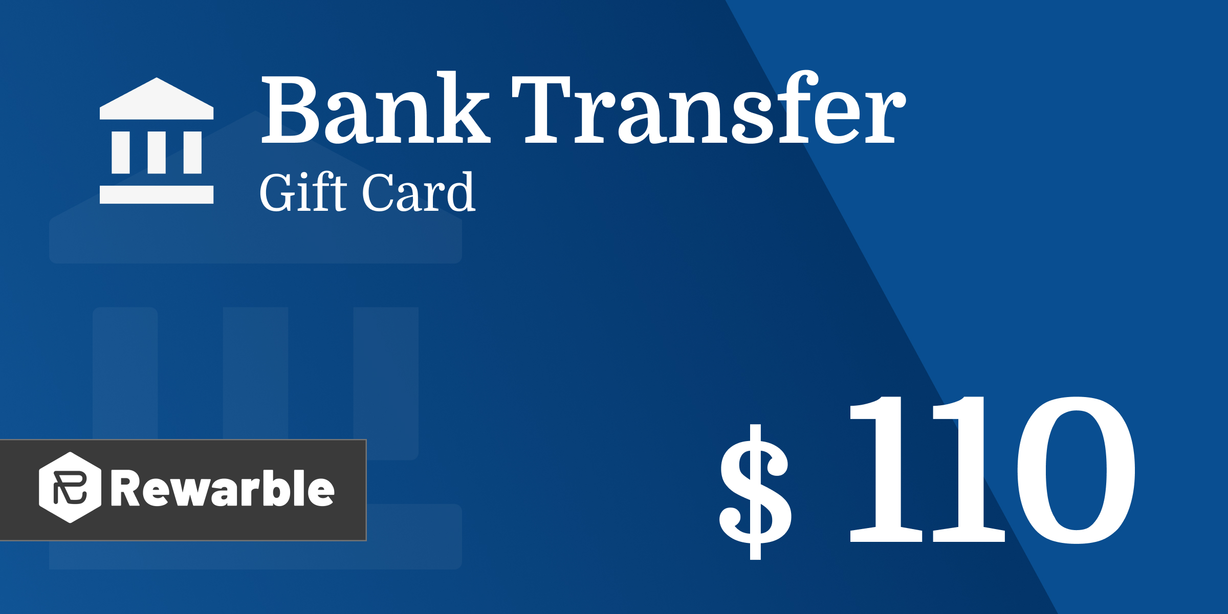 Bank Transfer Gift Card 110 USD