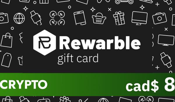 Rewarble Crypto Gift Card 8 CAD