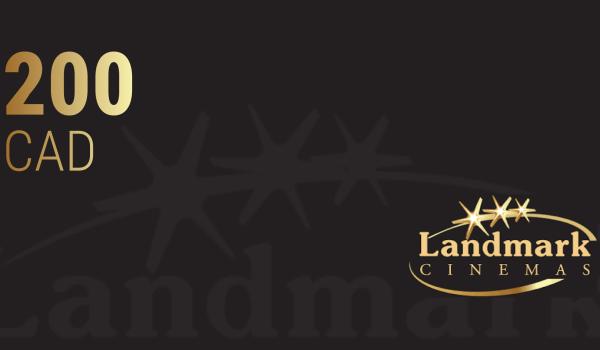 Landmark Cinemas Gift Card 200 CAD