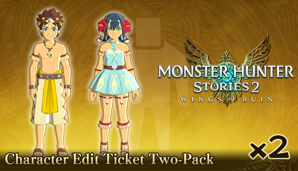 Monster Hunter Stories 2 Wings of Ruin Character Edit Ticket TwoPack (PC)